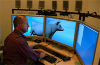 Javier Girado’s research at Calit2 included computer vision-based head tracking for the Personal Varrier, a true-3D teleconferencing system.