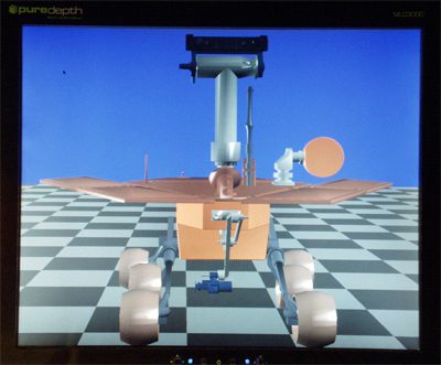 Dynallax in Monoscopic Mode (Dynallax permits monoscopic, autostereo and mixed modes of display)