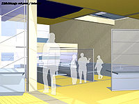 Interior Perspective, 3D rendering, 216 W. Chicago Project.