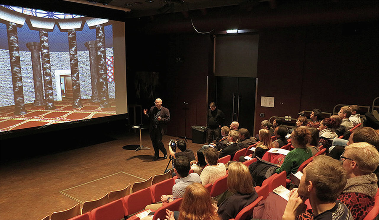 Presentation of the project using the Xbox controller at Litteraturhuset Oslo, Norway