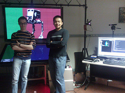 Alessandro Febretti & Dennis Chau - members of the EVL OmegaDesk development team