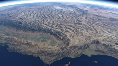 A view of the U.S. showing the NED, BMNG, and SRTM data sets, totaling 115GB