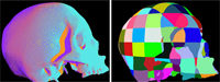 Point patch(L) and Point Cluster(R) representation of a point packing.